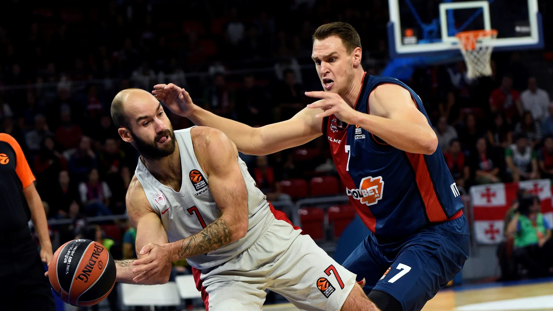 Spanoulis, durante el partido contra el Baskonia Spanoulis, durante el partido contra el Baskonia