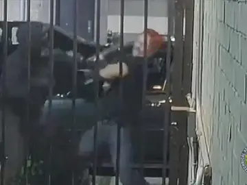 Una cámara de seguridad graba la brutal paliza entre dos grupos extremistas en Manhattan Una cámara de seguridad graba la brutal paliza entre dos grupos extremistas en Manhattan