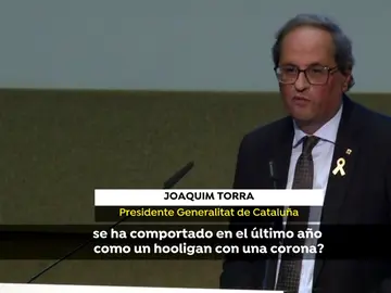 Torra critica al "hooligan" de Felipe VI y al Gobierno y pide mediación internacional Torra critica al "hooligan" de Felipe VI y al Gobierno y pide mediación internacional