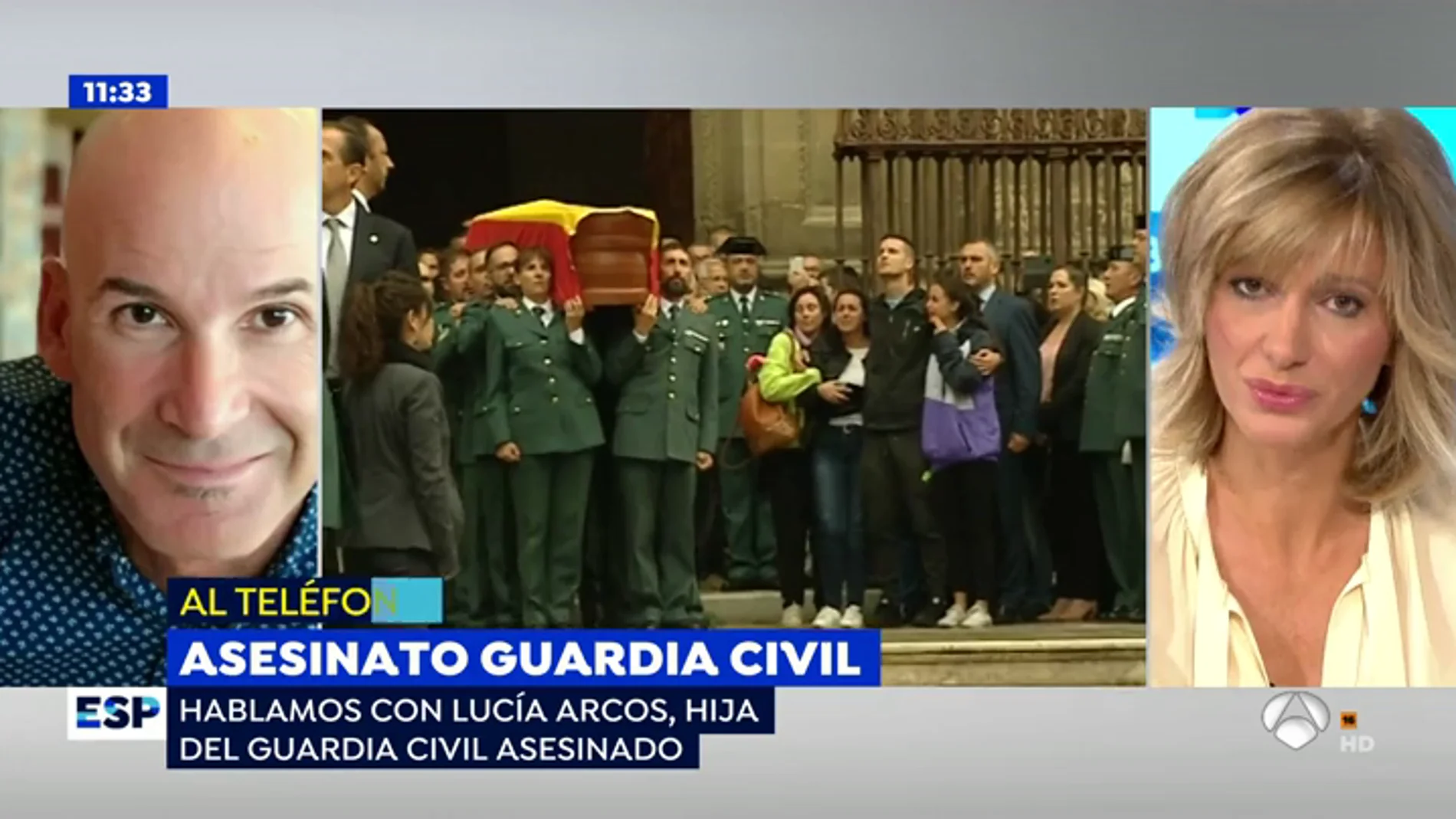 La hija del guardia civil asesinado en Granada: "No soy consciente de que no voy a volver a ver a mi padre"