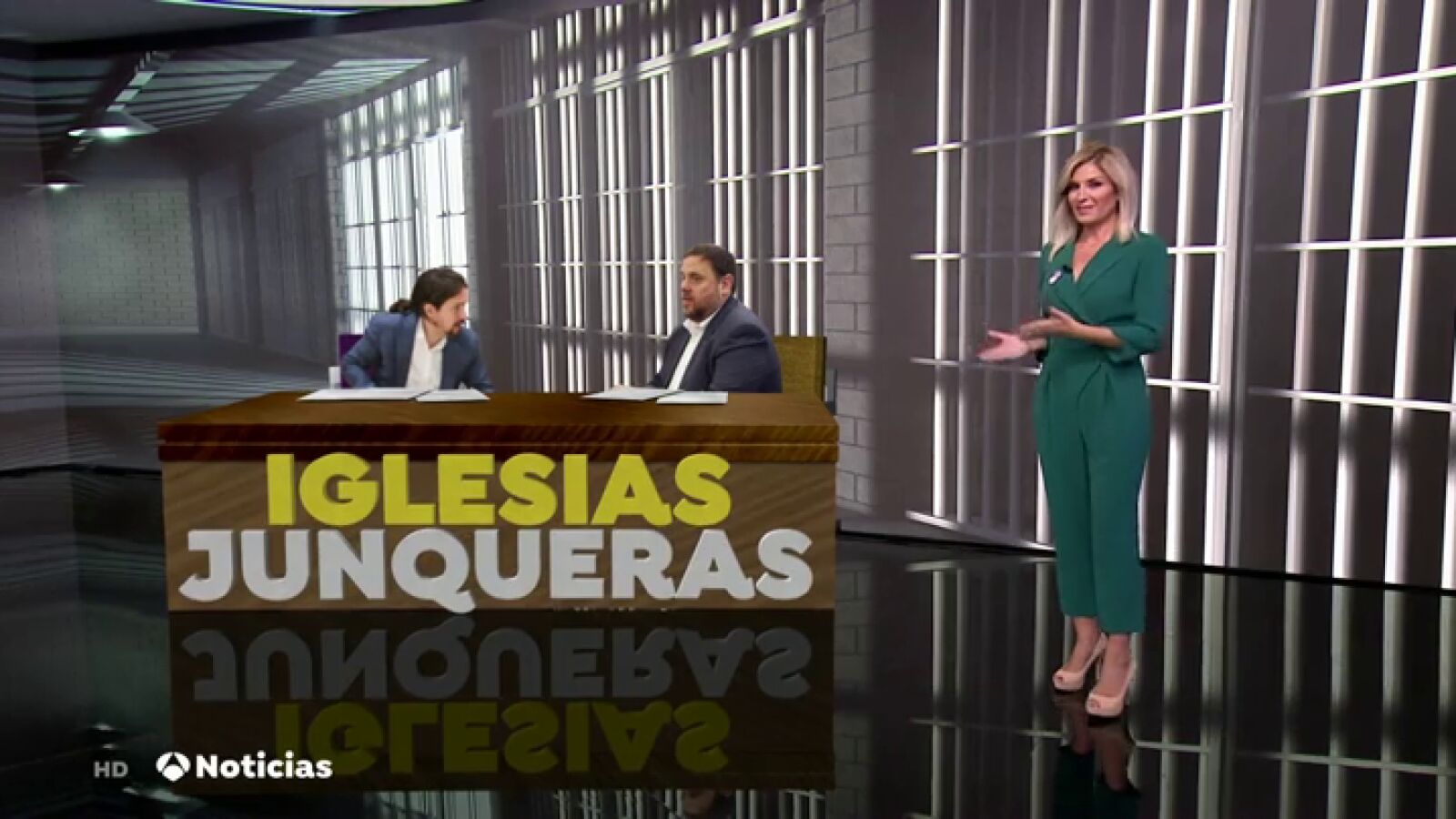 Iglesias se reúne con Junqueras en la cárcel de Lledoners, sin cristal y sin límite temporal, invitado por el político catalán
