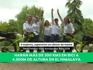 Pedaladas contra el cáncer de mama en el Annapurna: el increíble reto de cinco mujeres Pedaladas contra el cáncer de mama en el Annapurna: el increíble reto de cinco mujeres