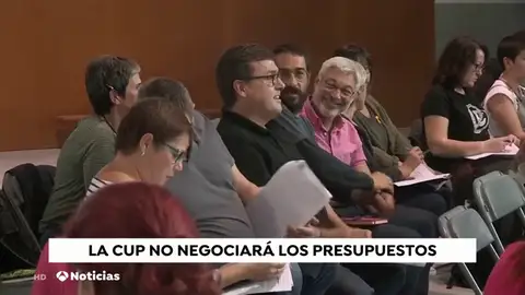 La CUP se niega a negociar los Presupuestos de la Generalitat y no apoyará al Govern La CUP se niega a negociar los Presupuestos de la Generalitat y no apoyará al Govern