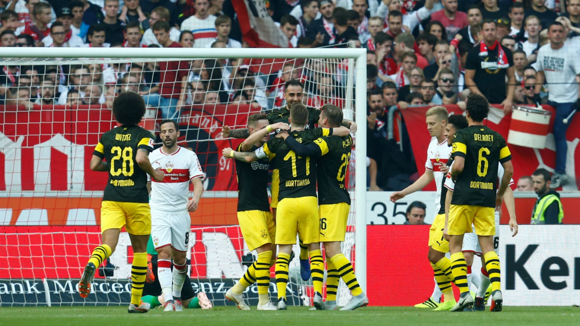 El Borussia Dortmund celebra un gol El Borussia Dortmund celebra un gol