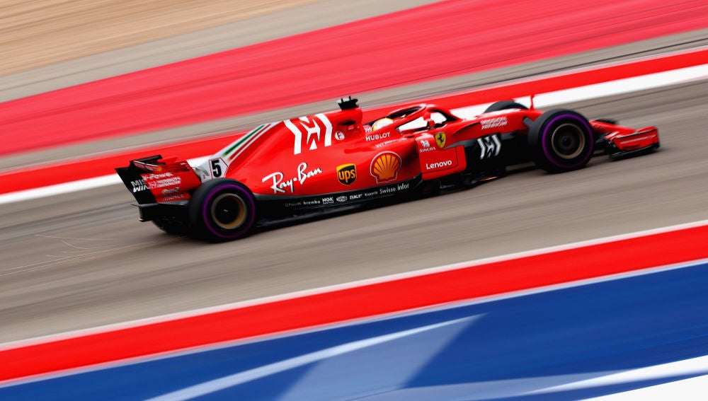 Sebastian Vettel, en los Libres 3 del GP de EEUU