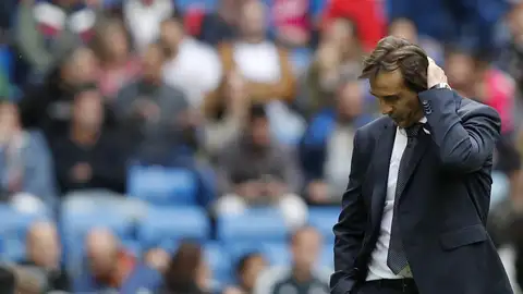 Lopetegui, cabizbajo en el partido contra el Levante Lopetegui, cabizbajo en el partido contra el Levante