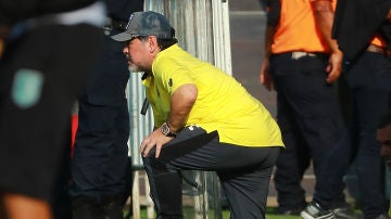 Maradona, durante un partido del Dorados de Sinaloa