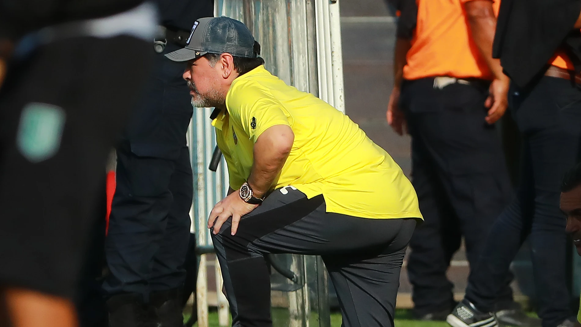 Maradona, durante un partido del Dorados de Sinaloa Maradona, durante un partido del Dorados de Sinaloa