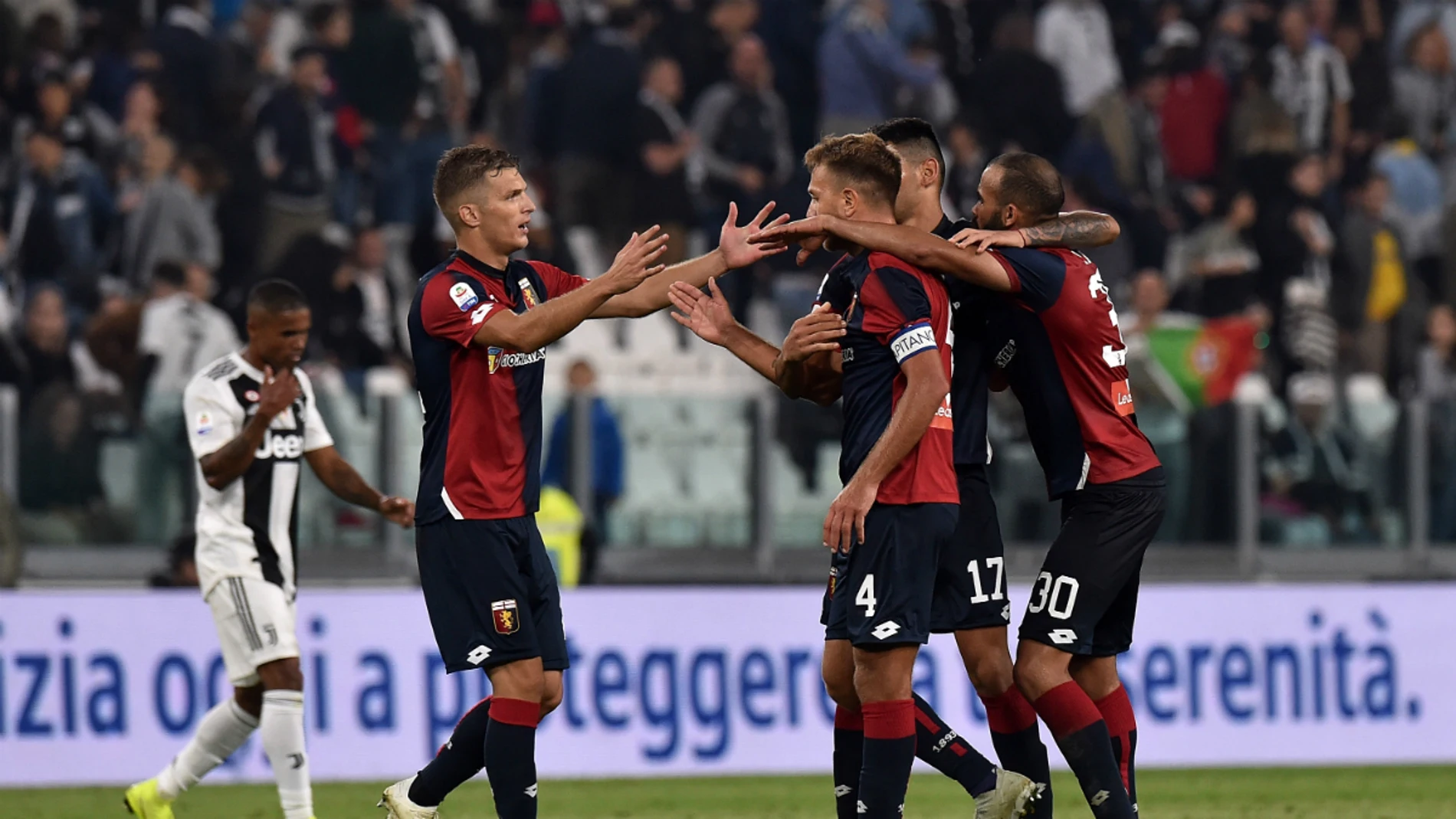 El Génova celebra un gol ante la Juventus El Génova celebra un gol ante la Juventus
