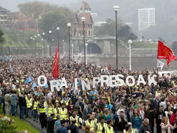 Manifestación a favor de los presos de ETA en San Sebastián Manifestación a favor de los presos de ETA en San Sebastián