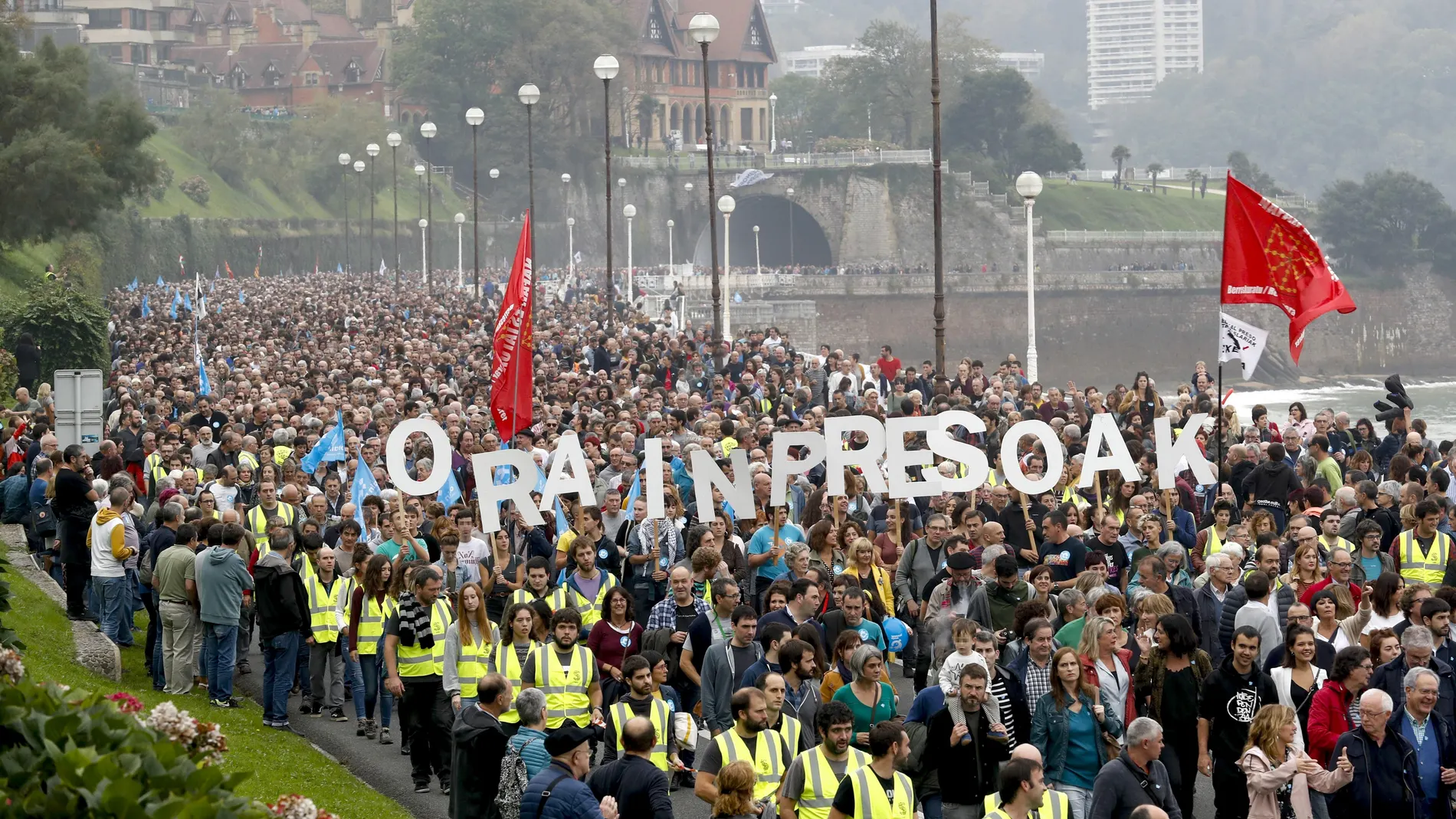 Manifestación a favor de los presos de ETA en San Sebastián Manifestación a favor de los presos de ETA en San Sebastián