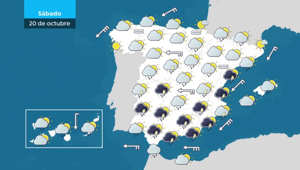 Quince provincias siguen en alerta por lluvias, aunque sólo Málaga está en nivel rojo