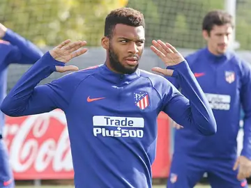 Lemar, en un entrenamiento Lemar, en un entrenamiento