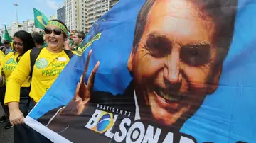Manifestación a favor de Jair Bolsonaro en Río de Janeiro