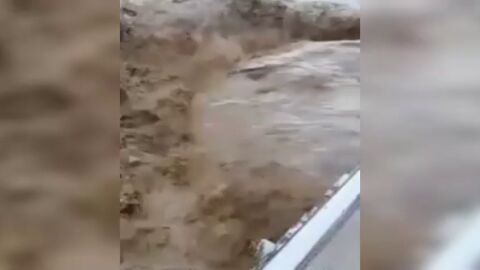 Cortada la autopista A7 a su paso por Estepona por las fuertes lluvias