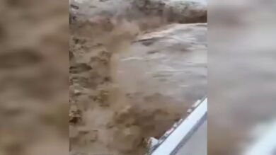 Cortada durante horas la autopista A7 a su paso por Estepona por las fuertes lluvias