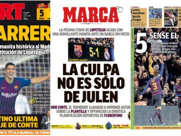 Las portadas del día después del Clásico