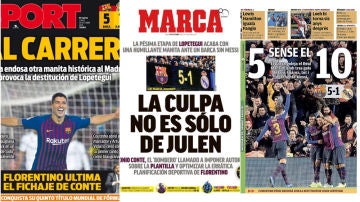 Las portadas del día después del Clásico