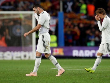 Jugadores del Real Madrid después del Clásico