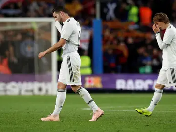 Jugadores del Real Madrid después del Clásico Jugadores del Real Madrid después del Clásico