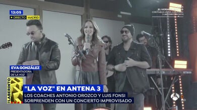 'Espejo Público', testigo de excepción del evento musical de 'La Voz' con Luis Fonsi, Antonio Orozco y Eva González