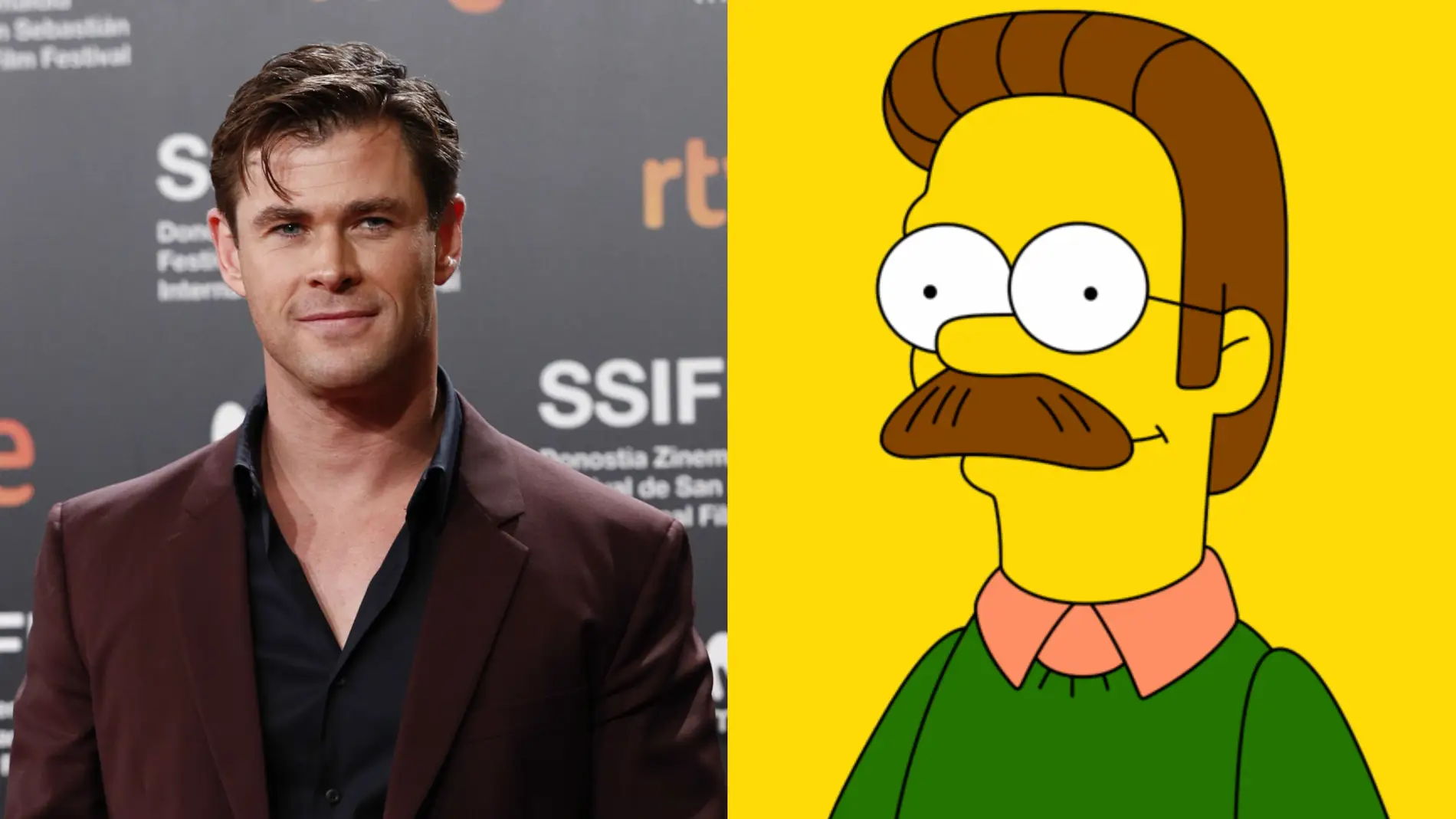 Chris Hemsworth y Ned Flanders