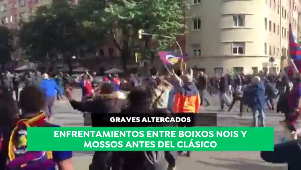 Graves altercados entre Boixos Nois y Mossos d'Esquadra antes del Clásico