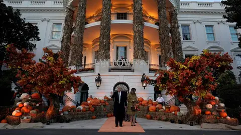 Imagen de la Casa Blanca celebrando Halloween Imagen de la Casa Blanca celebrando Halloween