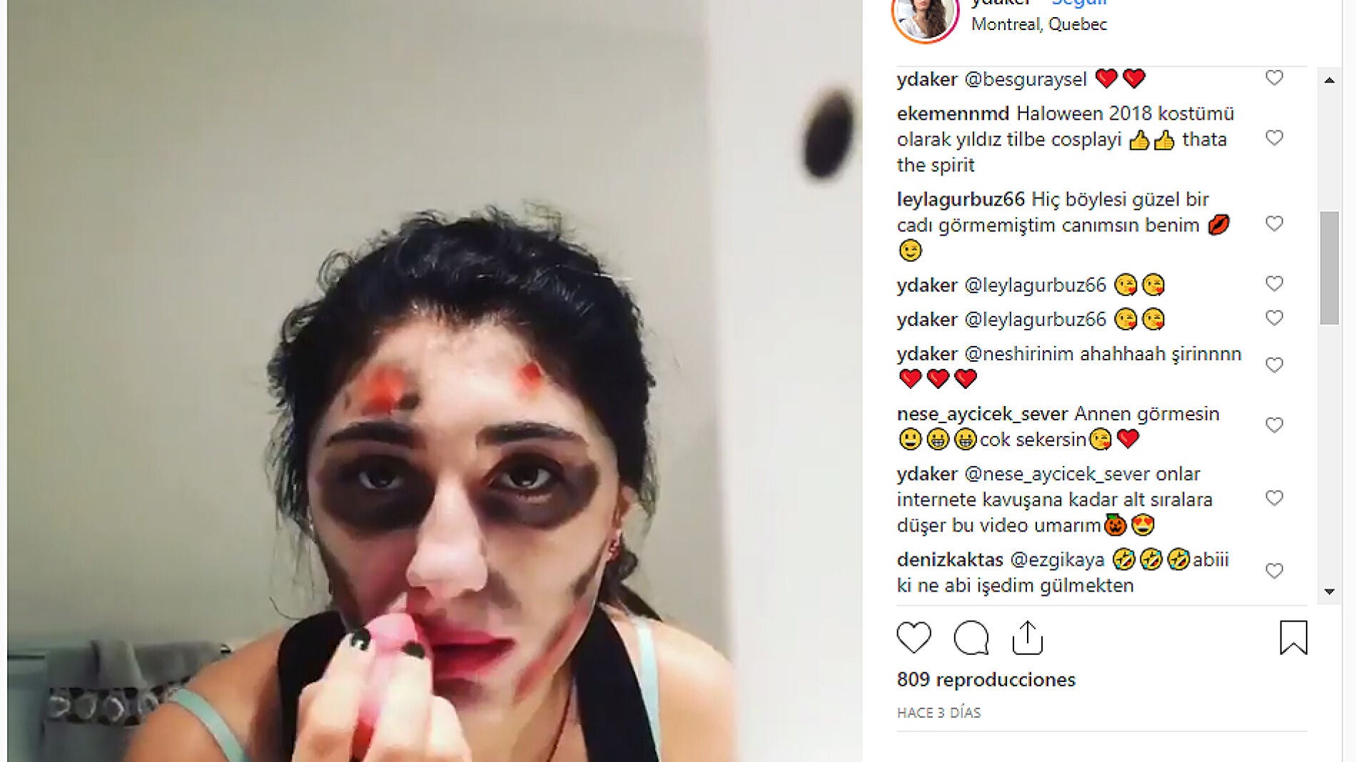 Intento de maquillaje de zombie