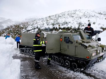 Los 120 efectivos de la Unidad Militar de Emergencias trasladados a Asturias