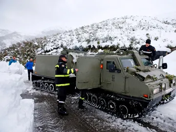 Los 120 efectivos de la Unidad Militar de Emergencias trasladados a Asturias Los 120 efectivos de la Unidad Militar de Emergencias trasladados a Asturias