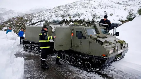 Los 120 efectivos de la Unidad Militar de Emergencias trasladados a Asturias Los 120 efectivos de la Unidad Militar de Emergencias trasladados a Asturias