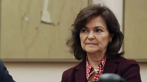 La vicepresidenta del gobierno Carmen Calvo La vicepresidenta del gobierno Carmen Calvo
