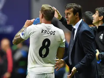 Kroos, con Julen Lopetegui en un partido del Madrid Kroos, con Julen Lopetegui en un partido del Madrid