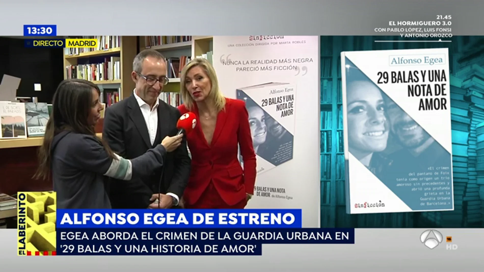 Alfonso Egea presenta el libro: '29 balas y una nota de amor', en el que cuenta sucesos reales sin ficción: "Lo hemos escrito con el máximo respeto a la víctima"
