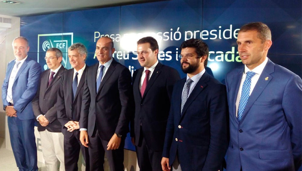 Andreu Subies, junto a Ángel María Villar