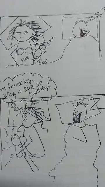 Dibujos de una madre durante una noche de insomnio Dibujos de una madre durante una noche de insomnio