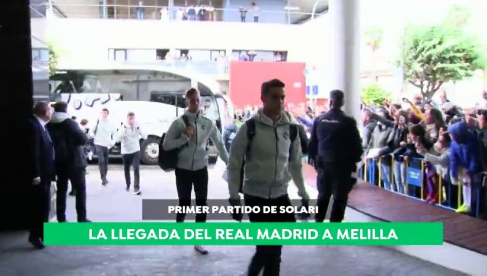 Locura en Melilla con la llegada del Real Madrid de Solari