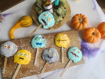 Piruletas monstruosas para Halloween Piruletas monstruosas para Halloween