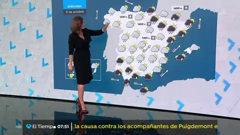 Se esperan lluvias y chubascos generalizados en el tercio nordeste peninsular, Baleares y Andalucía Se esperan lluvias y chubascos generalizados en el tercio nordeste peninsular, Baleares y Andalucía