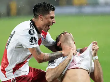 Los jugadores de River Plate celebran su victoria contra Gremio Los jugadores de River Plate celebran su victoria contra Gremio