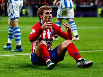Griezmann, durante el partido contra la Real Sociedad Griezmann, durante el partido contra la Real Sociedad