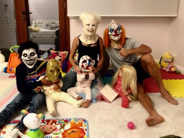 La familia de Cristiano Ronaldo celebra Halloween