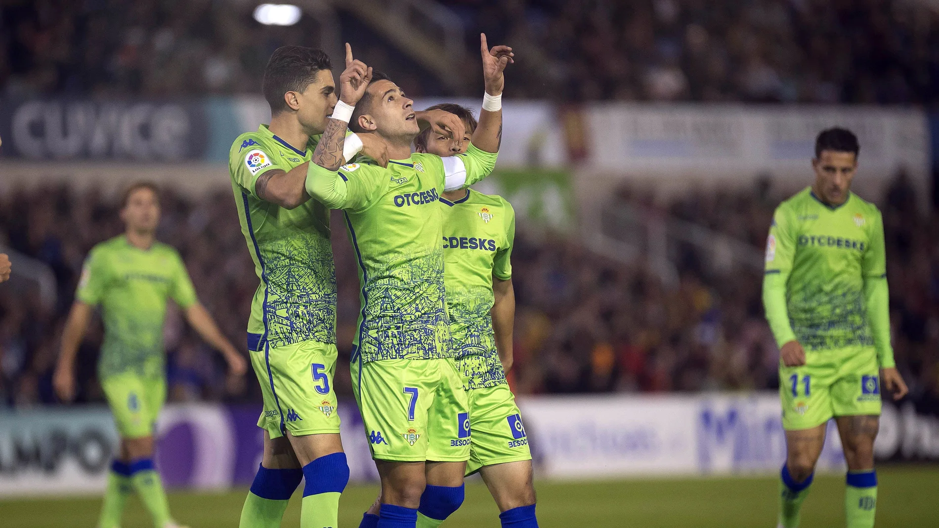 Sergio León celebra su gol con el Real Betis Sergio León celebra su gol con el Real Betis