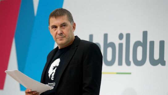 El coordinador general de EH Bildu, Arnaldo Otegi, en un acto