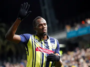 Usain Bolt, durante un partido con el Central Coast Mariners Usain Bolt, durante un partido con el Central Coast Mariners