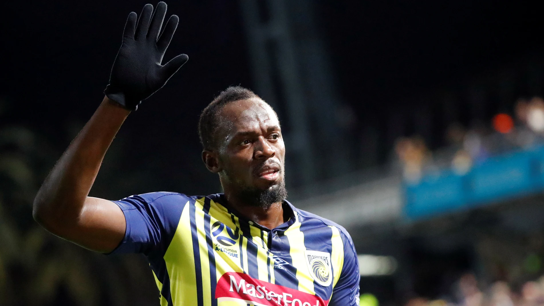 Usain Bolt, durante un partido con el Central Coast Mariners Usain Bolt, durante un partido con el Central Coast Mariners