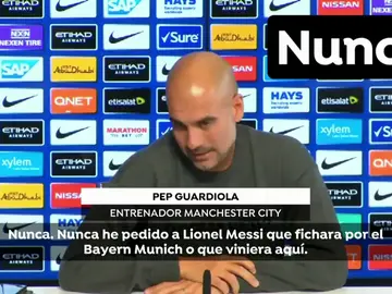 Guardiola niega que intentase fichar a Messi en pleno 'procés': "Nunca pedí a Leo que viniera" Guardiola niega que intentase fichar a Messi en pleno 'procés': "Nunca pedí a Leo que viniera"