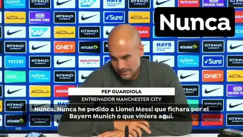 Guardiola niega que intentase fichar a Messi en pleno 'procés': "Nunca pedí a Leo que viniera" Guardiola niega que intentase fichar a Messi en pleno 'procés': "Nunca pedí a Leo que viniera"