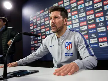 Simeone habla ante los medios Simeone habla ante los medios